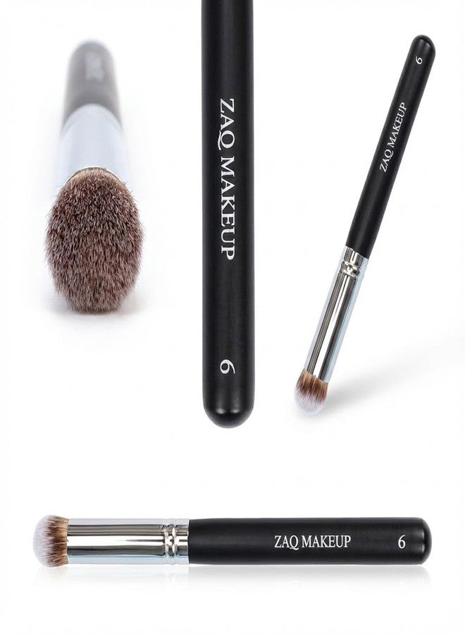 ZAQ Highlight Brush/Nose Shader, Mini Under Eye Concealer Brush for Blending Liquid Cream Flawless Powder Cosmetics Buffing Stippling Concealer - Image 2